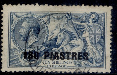 british-levant-gv-sg50-180pi-on-10s-dull-grey-blue-used-cat-45