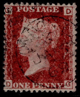 gb-qv-sg44-1d-lake-red-plate-76-fine-used-cds-dg