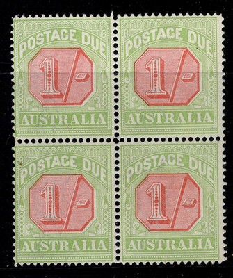 australia-gv-sg-d85-1s-scarlet-pale-yellow-green-lh-mint-cat-120-block