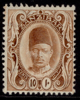zanzibar-edvii-sg228-10c-brown-m-mint