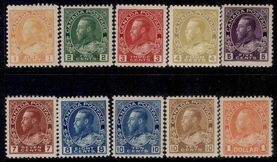 canada-gv-sg246-255-1922-31-complete-set-lh-mint-cat-140