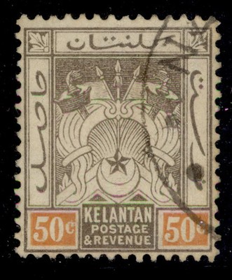 malaysia-kelantan-gv-sg22-50c-black-orange-used-cat-55