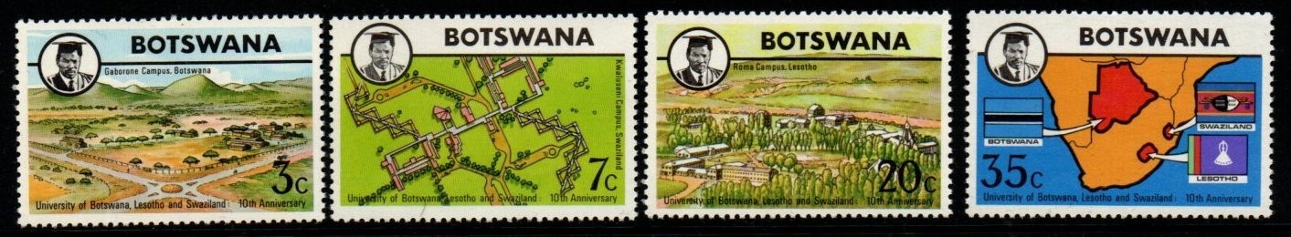 botswana-sg314-7-1974-tenth-anniv-of-university-of-botswana-mnh