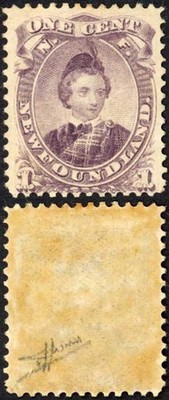 newfoundland-sg34-1c-dull-purple-type-i-m-m-toned-gum-cat-120-pounds