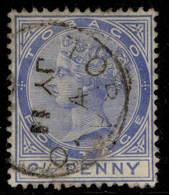 tobago-qv-sg16a-2d-bright-blue-used-cds