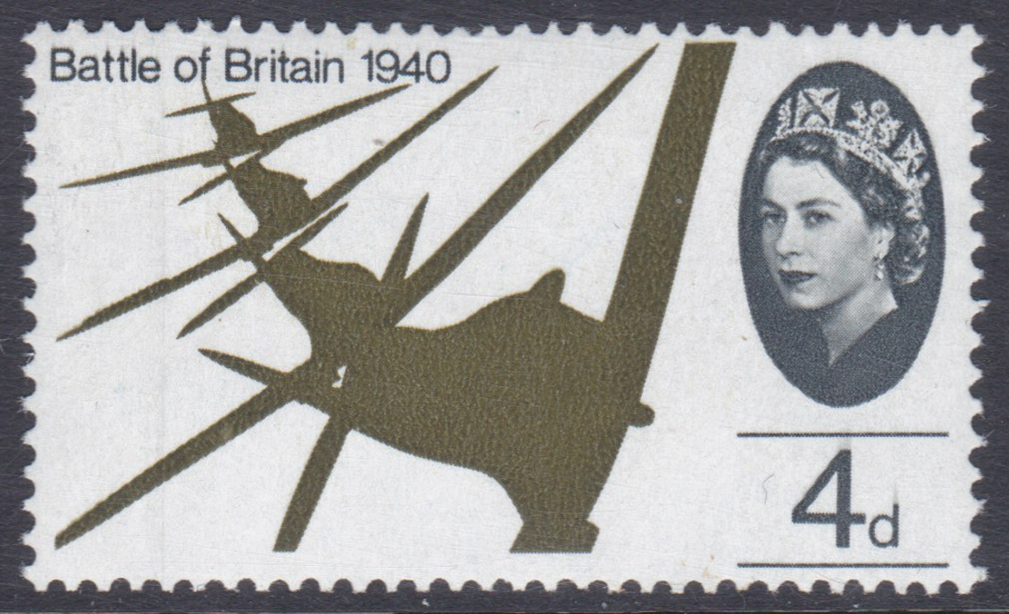 sg-671-var-1965-4d-battle-of-britain-printing-error-left-side-of-stamp-u-m