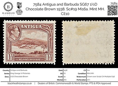 7584-antigua-and-barbuda-sg100-1d-chocolate-brown-1938-sc-86a-mint-mh-c10