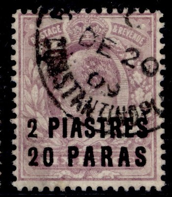 british-levant-edvii-sg20-2pi-20pa-on-6d-dull-purple-fine-used-cat-80
