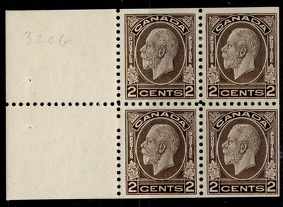 canada-gv-sg320b-2c-sepia-booklet-pane-of-4-2-labels-m-mint-cat-95