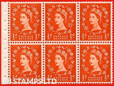 sg-587l-sb14-d-orange-red-an-unmounted-mint-booklet-pane-of-6-perf-b85084
