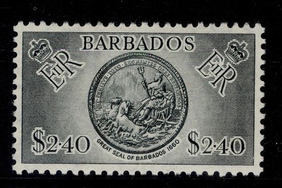 barbados-qeii-sg301-2-40-black-lh-mint