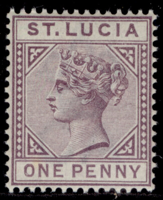 st-lucia-qv-sg44-1d-dull-mauve-nh-mint-cat-10