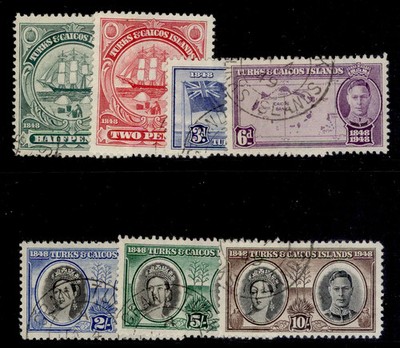 turks-caicos-gvi-sg210-216-1948-centenary-set-fine-used-cat-19