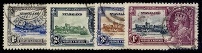 nyasaland-protectorate-gv-sg123-126-1935-silver-jubilee-set-used-cat-70