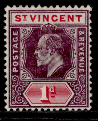 st-vincent-edvii-sg86a-1d-dull-purple-carmine-m-mint-cat-28-chalky