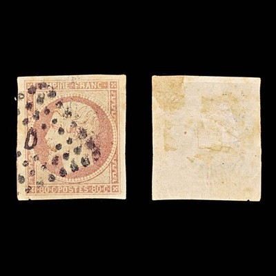 9344-france-sg69-80c-carmine-rose-1856-used-c90