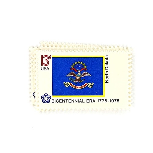 10-x-north-dakota-state-flag-13-cents-1976-unused-us-postage-stamps