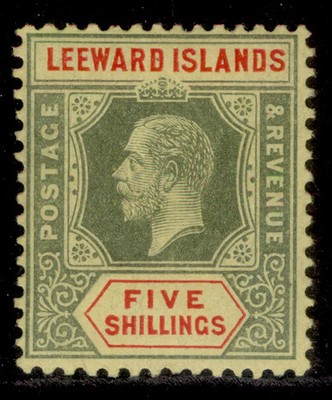 leeward-islands-gv-sg57c-5s-green-red-orange-buff-reverse-m-mint-cat-130