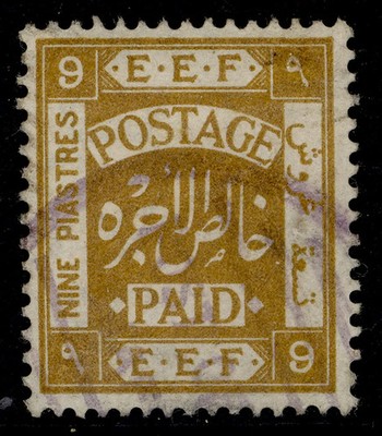 palestine-gv-sg13-9p-ochre-fine-used