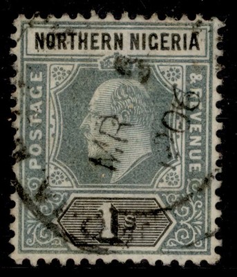 northern-nigeria-edvii-sg26-1s-green-black-fine-used-cat-110-ordinary-paper