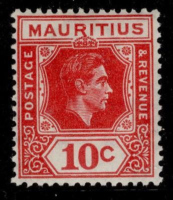 mauritius-gvi-sg256a-10c-rose-red-lh-mint-cat-180-sliced-s-variety
