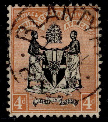 nyasaland-bca-qv-sg34-4d-black-orange-brown-used-cat-17-cds