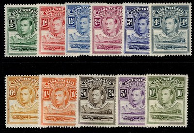 basutoland-gvi-sg18-28-1938-complete-set-m-mint-cat-130