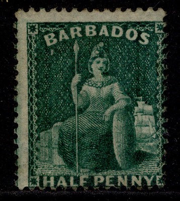 barbados-qv-sg65-d-deep-green-unused-cat-65