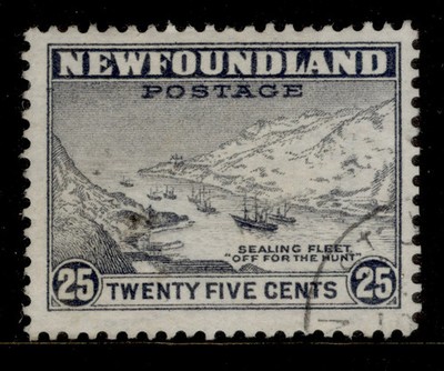 canada-newfoundland-gv-sg219-25c-slate-fine-used