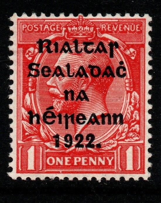 ireland-sg31-1922-1d-scarlet-mtd-mint