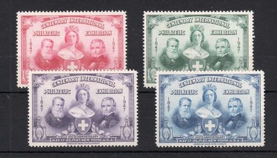 4x-1947-usa-philatelic-exhibition-stamps-without-gum