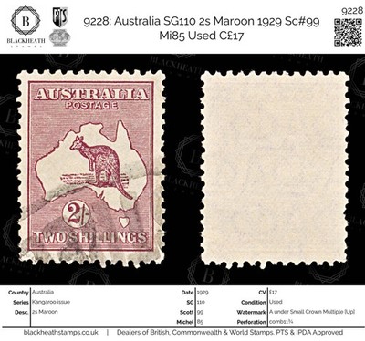 9228-australia-sg110-2s-maroon-1929-sc-99-mi85-used-c17