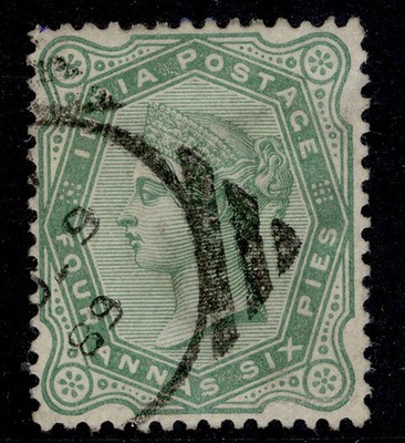 india-qv-sg97-4a-6p-yellow-green-fine-used