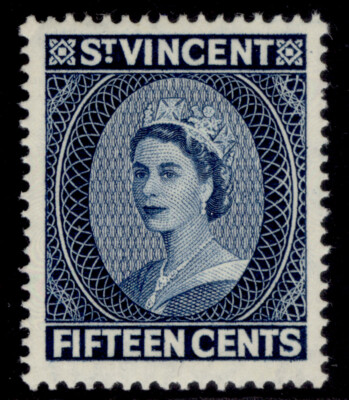 st-vincent-qeii-sg195-15c-deep-blue-m-mint