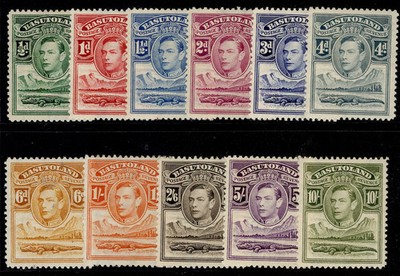 basutoland-gvi-sg18-28-1938-complete-set-m-mint-cat-130