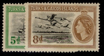 turks-caicos-qeii-sg235-236-1955-complete-set-lh-mint
