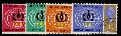 falkland-islands-qeii-sg228-231-1968-human-rights-set-fine-used