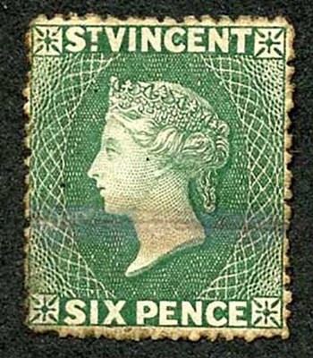 st-vincent-sg19c-6d-dull-blue-green-wmk-star-upright-not-cat-pounds-rust-spots