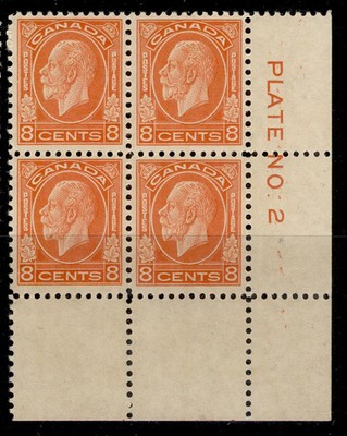 canada-gv-sg324-8c-red-orange-nh-mint-cat-180-marginal-block-x4