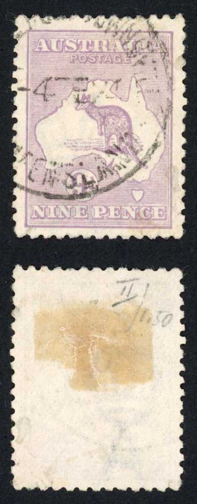 australia-sg27-9d-violet-kangaroo-2nd-wmk-cat-48-pounds