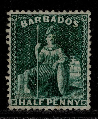 barbados-qv-sg65-d-deep-green-unused-cat-65