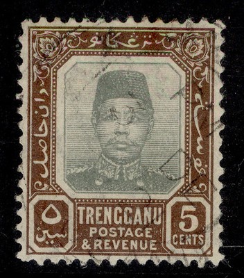 malaysia-trengganu-gv-sg7-5c-grey-brown-fine-used