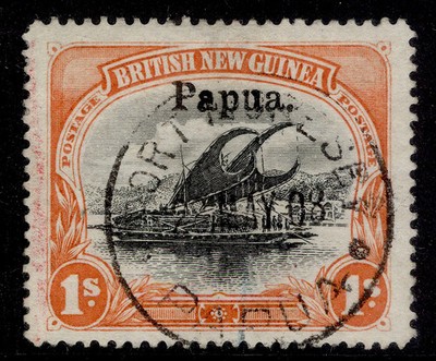 aus-papua-bng-edvii-sg19-1s-black-orange-very-fine-used-cat-60-cds