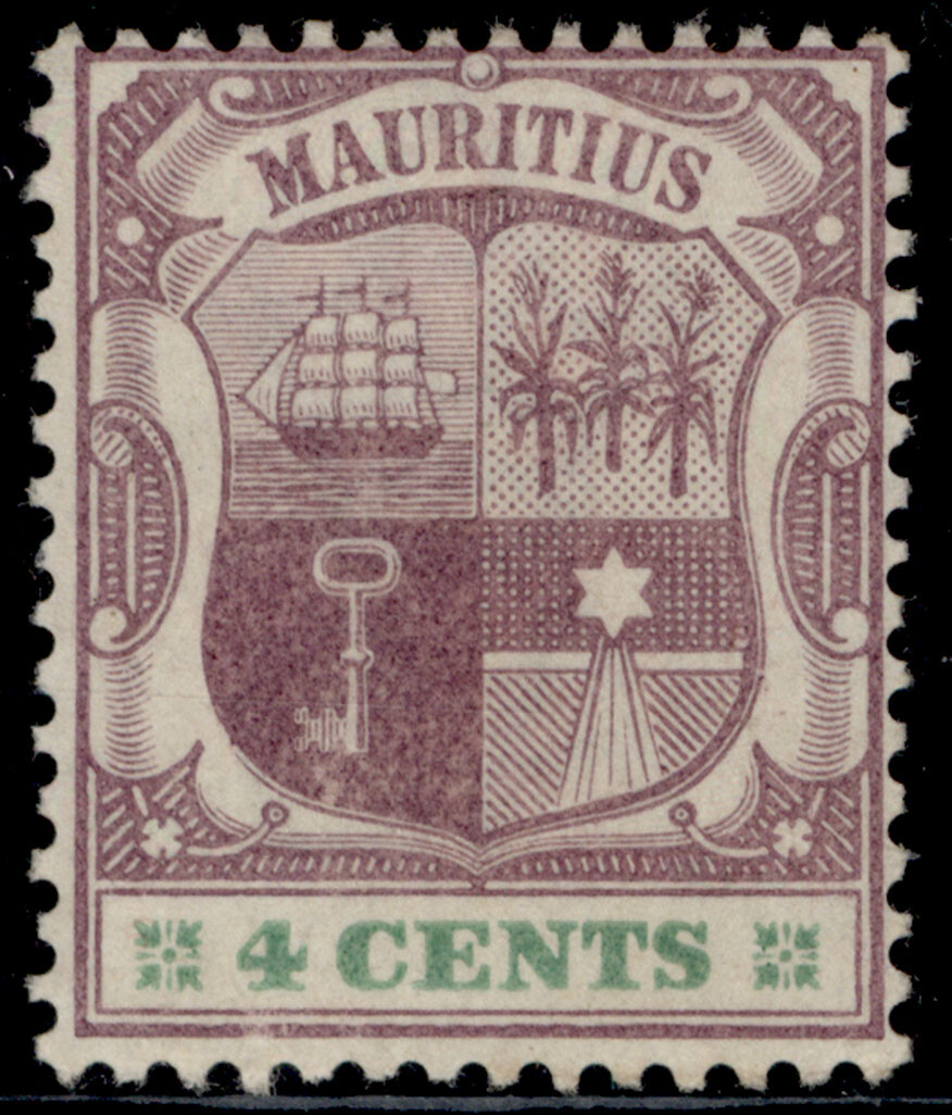 mauritius-qv-sg130-4c-dull-purple-emerald-lh-mint