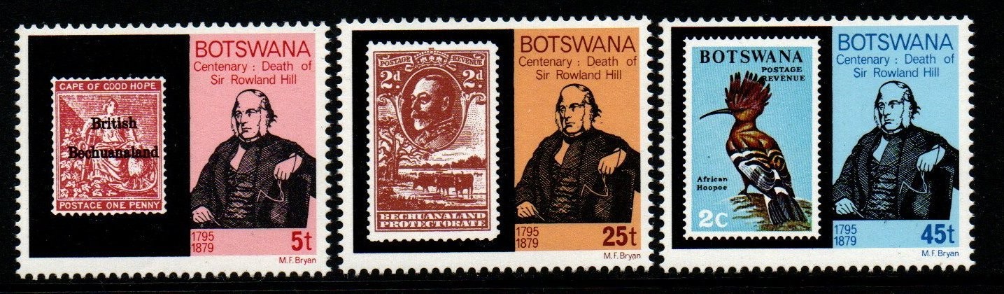 botswana-sg449-51-1979-death-centenary-of-sir-rowland-hill-mnh