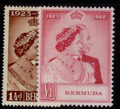 bermuda-gvi-sg125-126-1948-royal-silver-wedding-set-m-mint-cat-45