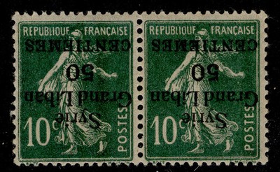 french-mandated-terr-sg99-var-50c-on-10c-inverted-surch-m-mint-cat-88