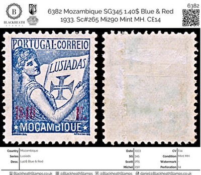 6382-mozambique-sg345-1-40-blue-red-1933-sc-265-mi290-mint-mh-c14