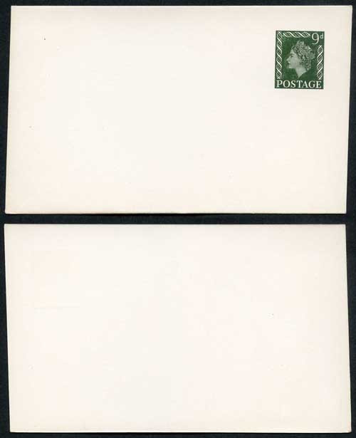 csp160-qeii-9d-green-stamped-to-order-postcard-card-blank