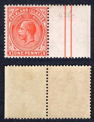 falkland-is-sg61d-1d-orange-vermilion-think-greyish-paper-u-m-cat-8-pounds